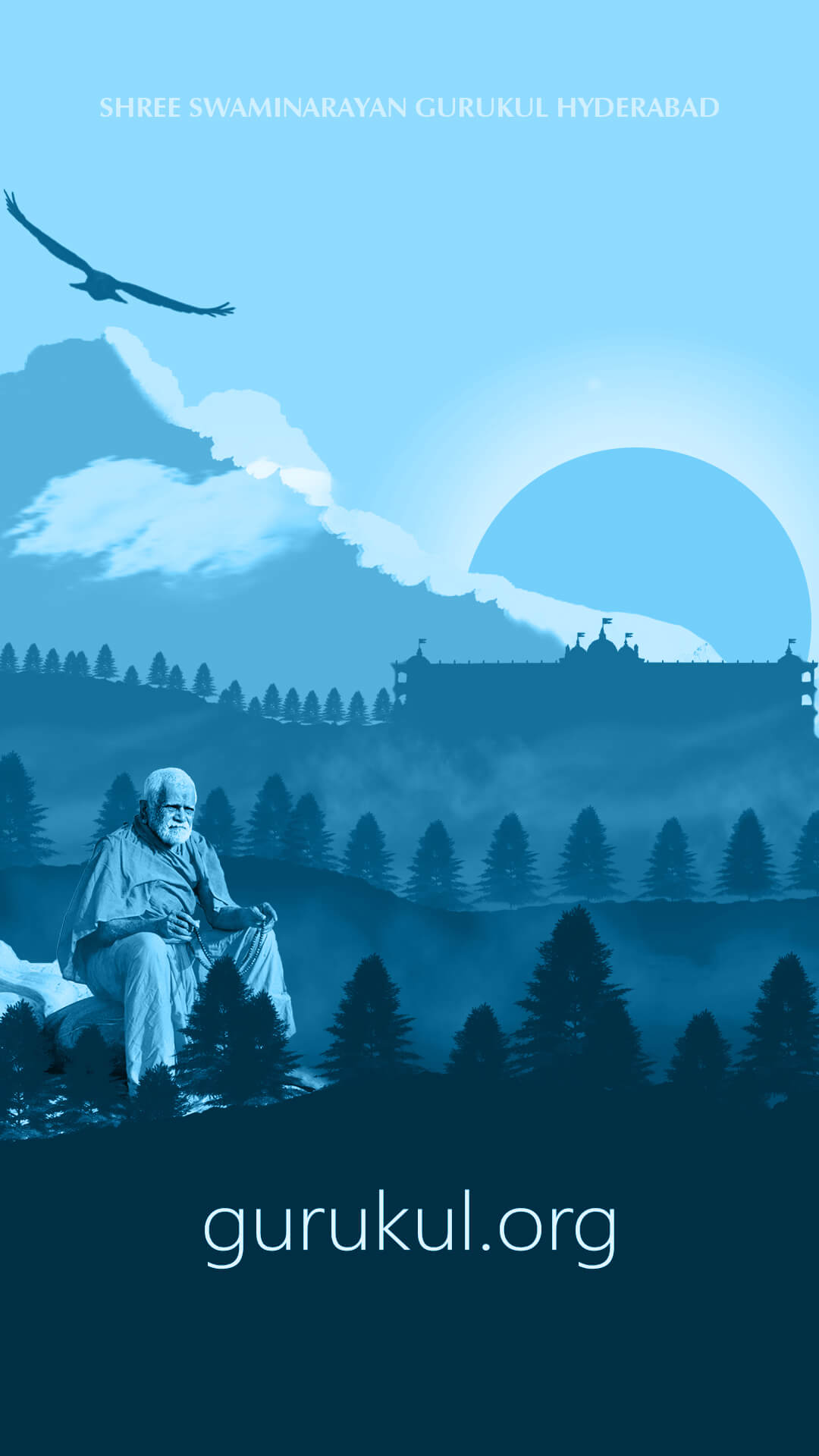 Gurukul Silhouette Mobile Wallpaper