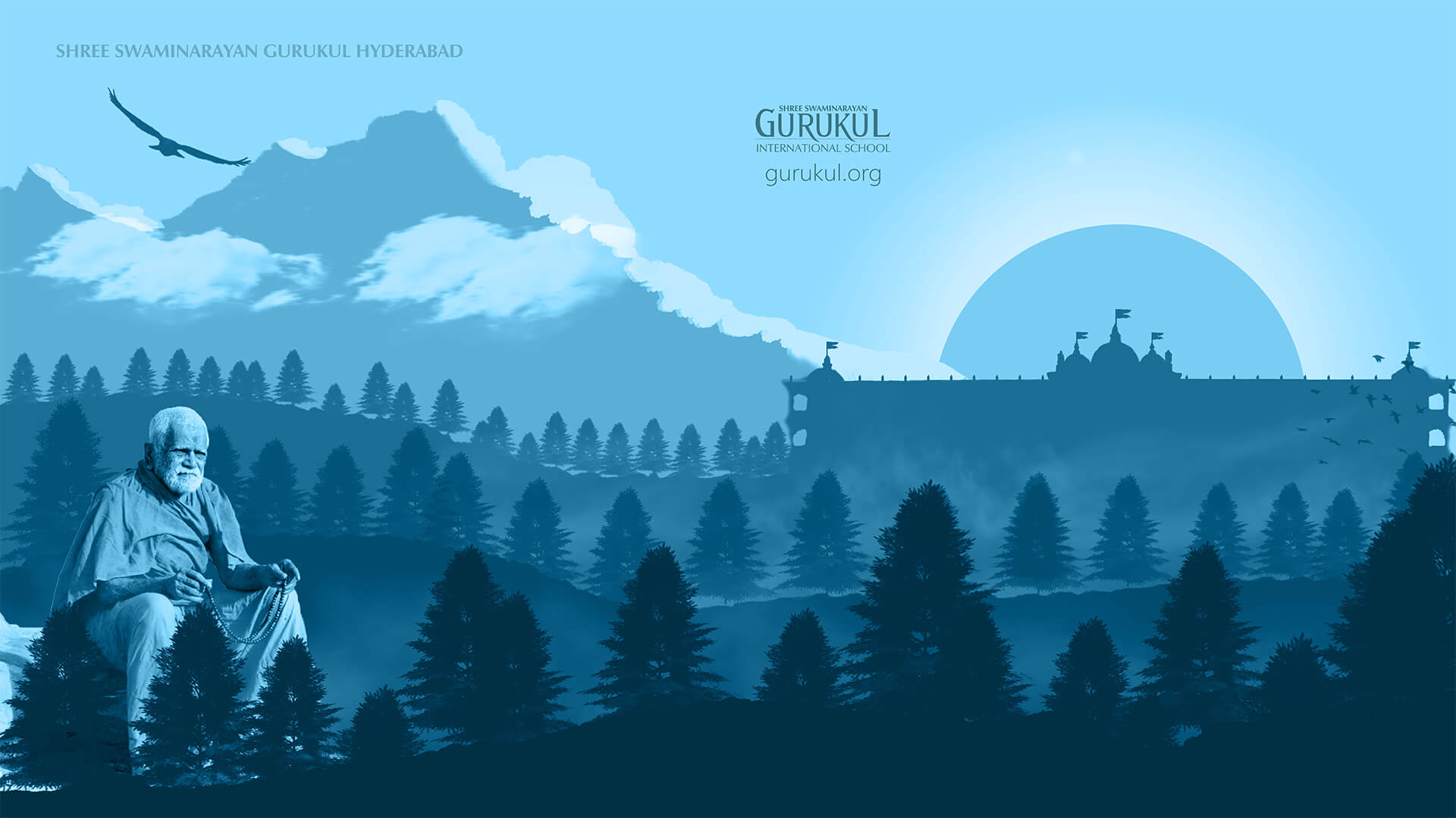 Gurukul Silhouette Wallpaper