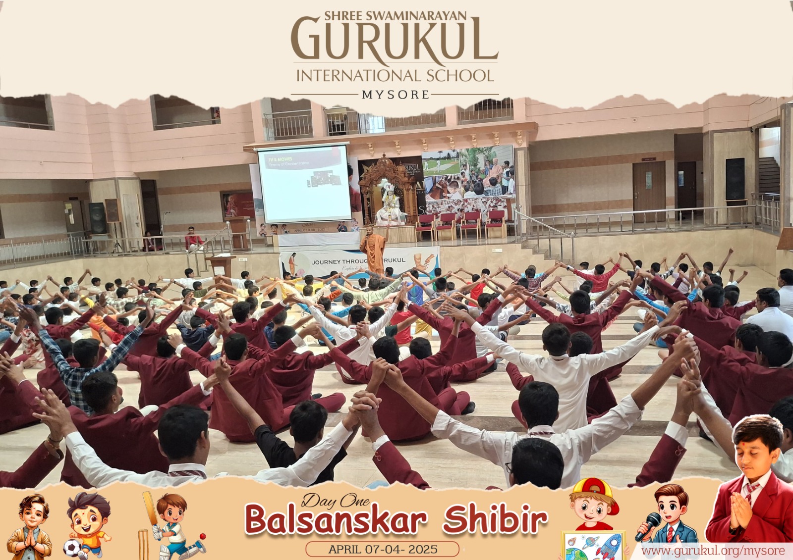 Bal Sanskar Shibir 2025 – A Divine Journey of Values, Learning & Joy at Gurukul, Mysore