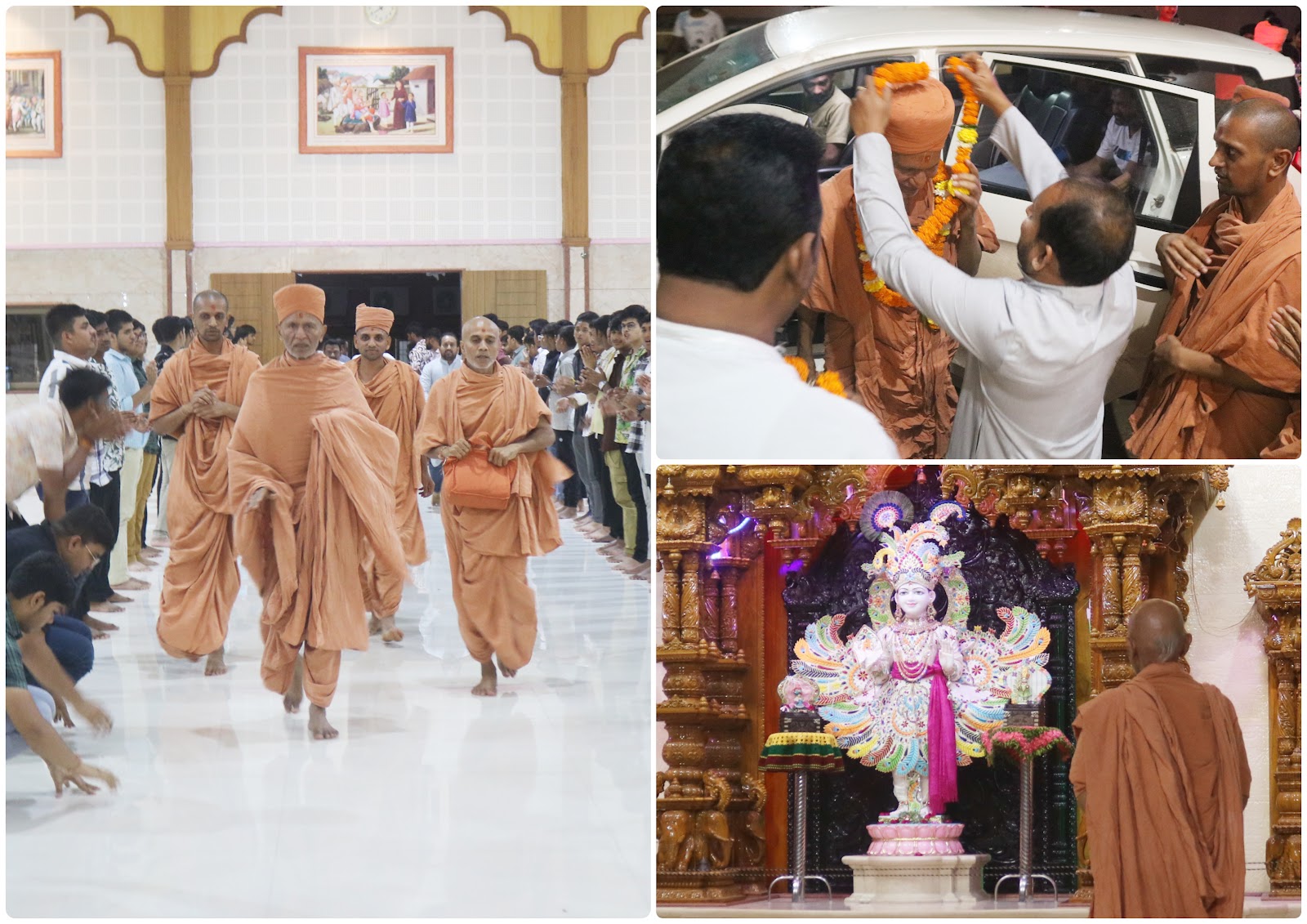 Welcoming Pujya Mahant Swamiji