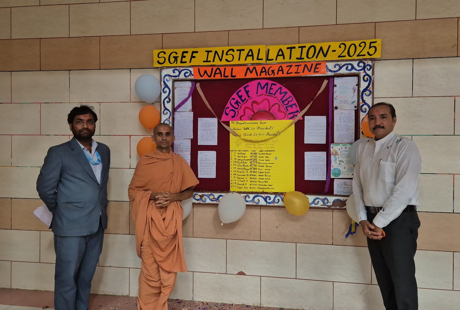 SGEF Installing Programme 2025 Held at SGIS Vidyanagar